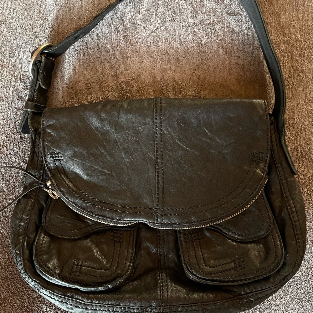 Lucky Brand Leather Shoulder Hobo Purse